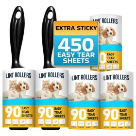 Pet Hair Sticky Remover 5 PCS, Large Lint Rollers For Couch, Clothes, Furniture, Carpet And Dog Or Cat Fur, White
