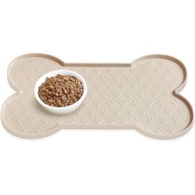 Dog Food Mat Anti Slip Silicone Dog Bowl Mat Thicker Pet Placemat Waterproof Cat Feeder Pad With Raised Edge Puppy Kitten Feeding Mats Suitable Small