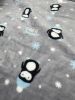 Ultra Thick Plush Penguins Blanket  - L