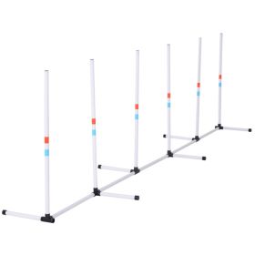Sturdy Dog Weaves Poles Pet Speed and Agility Equipment Dogs Obstacle Outdoor w/ Storage Bag