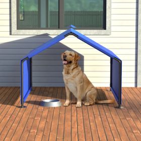Dog Shade Shelter Outdoor Tent for Small Medium Dogs, Waterproof Sun Protection Pet House for Dogs, Small Animals and Livestock, Blue -Does not suppor