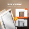 Pet Door, 14.25" x 21.1" Metal Frame with Lock and 3-Flap System, Weatherproof Doggy Door, Easy to Install in Interior or Exterior Walls