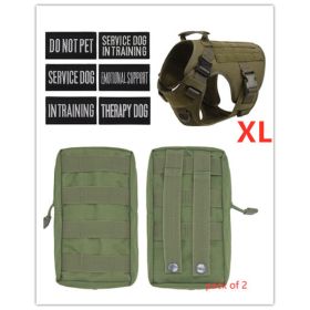 Military Tactical Dog Harness German Shepherd Adjustable Pet Dog Back (Option: H-Set)