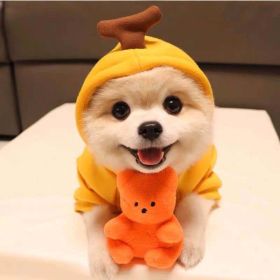 Cute Fruit Dog Clothes For Small Dogs Hoodies Winter Warm Fleece Pet Clothing Puppy Cat Costume Coat For French Chihuahua Outfit (Option: 7 Style-XL)