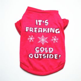 Breathable cool cotton vest for dogs in summer (Option: Rose Red-S)