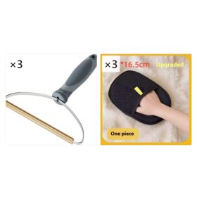 Pet Hair Remover Mitt Pet Hair Remover Gloves Deshedding Brush Glove For Dog Cat Rabbit With Long Short Curly Hair (Option: Set3-3PCS)