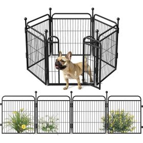 Gardner Pet Dog Fence Indoor And Outdoor Small And Medium Dog Foldable With Gravity Automatic Lock Pet Activity Fence (Option: 24inch)