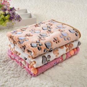 3 Pack Pet Blanket, Soft Plush Paw Print Dog Blanket Washable, Warm Fleece Cat Blanket For Large Medium Dogs, Sofa Couch Bed Cage Protector,23 X 16 In (Option: 23 x 16 in)
