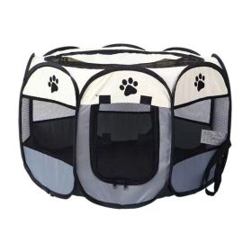 Portable Dog Crate Breathable Spacious Space Easy To Clean Enclosed Foldable Soft Kennel For Dogs (Size: 35.8" X 18.9")