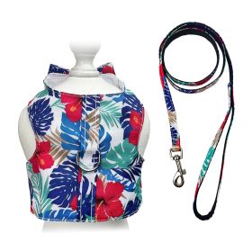 Hawaiian Harness Vest with Matching Leash (Color: Multi, Size: XS)