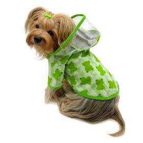 Clear View Froggy Raincoat with Fleece Lining and Detachable Hood (Color: Blue, Size: XS)
