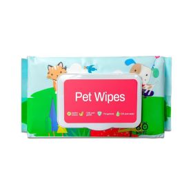 Dog And Cat Wet Wipes, Fragrance Free, Plant.based  SKIP THE BATH Gentle Cleansing AndDeodorizing,Hypoallergenic, Wipes For PawsEars, Fur, Eye Du (Option: 1pcs)