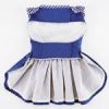 Blue Gingham Dog Dress with Matching Leash