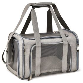 Carrier for Cat Pet Soft Transport Bag Foldable Dog Backpack 4 Open Doors Cat Ventilate Travel Bag Pet Supplies (Color: Pink, Size: 45x28x28(cm))