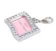 Pet Rhinestone Writable Name Telephone ID Tags for Dogs