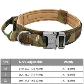 Tactical Pet Collar; Dog Collar With Handle; Military Heavy Duty Dog Collars For Medium Large Dogs (Color: Military Blue, Size: XL)