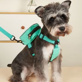 Pet Harness And Leash Set For Dog & Cat; No Pull Dog Vest Harness With Backpack; Cute Dog Leash (Color: Lavender, Size: S)