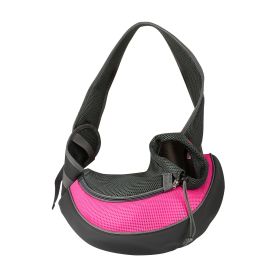 Pet Carrier for Dogs Cats Hand Free Sling Adjustable Padded Strap Tote Bag Breathable Shoulder Bag Carrying Small Dog Cat (Color: Pink, Size: Small)