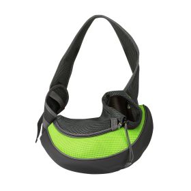 Pet Carrier for Dogs Cats Hand Free Sling Adjustable Padded Strap Tote Bag Breathable Shoulder Bag Carrying Small Dog Cat (Color: Green, Size: Large)