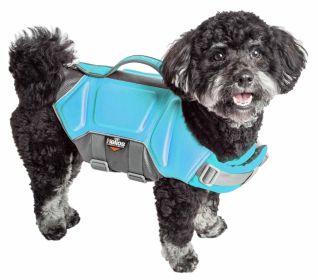 Dog Helios 'Tidal Guard' Multi-Point Strategically-Stitched Reflective Pet Dog Life Jacket Vest (Color: Blue, Size: X-Large)