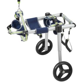 2 Wheels Dog Wheelchair for Back Legs, Pet Wheelchair Lightweight & Adjustable Assisting in Healing, Dog Cart/Wheelchair for Injured, Disabled (Size: Medium Size (M))