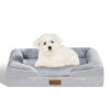 Orthopedic Dog Bed With High Support For Small And Large Breeds - Breathable, Waterproof Memory Foam Bed With Elevated Sides