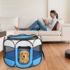 Portable Foldable Pet Playpen Exercise Pen Kennel Removable Zipper Top And Bottom Water Resistant Indoor Outdoor Use For Dogs Cats Other Pets