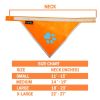 Hi Visibility Reflective Blaze Orange Bandana Pet Safety Accessories for Walking Camping and Off Leash Exploration