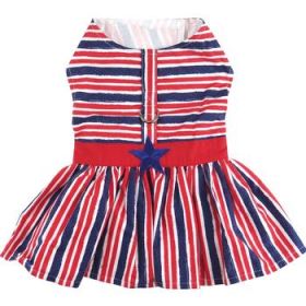 Patriotic Dog Dress with Matching Leash (Option: X-Large)