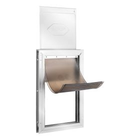 VEVOR Pet Door, Aluminum Frame with Lock and Flap System, Weatherproof Doggy Door, Easy to Install in Interior or Exterior Doors (Size: 11.3" X 16.02")