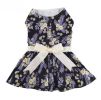 Purple Twilight Hawaiian Dog Dress with Matching Leash